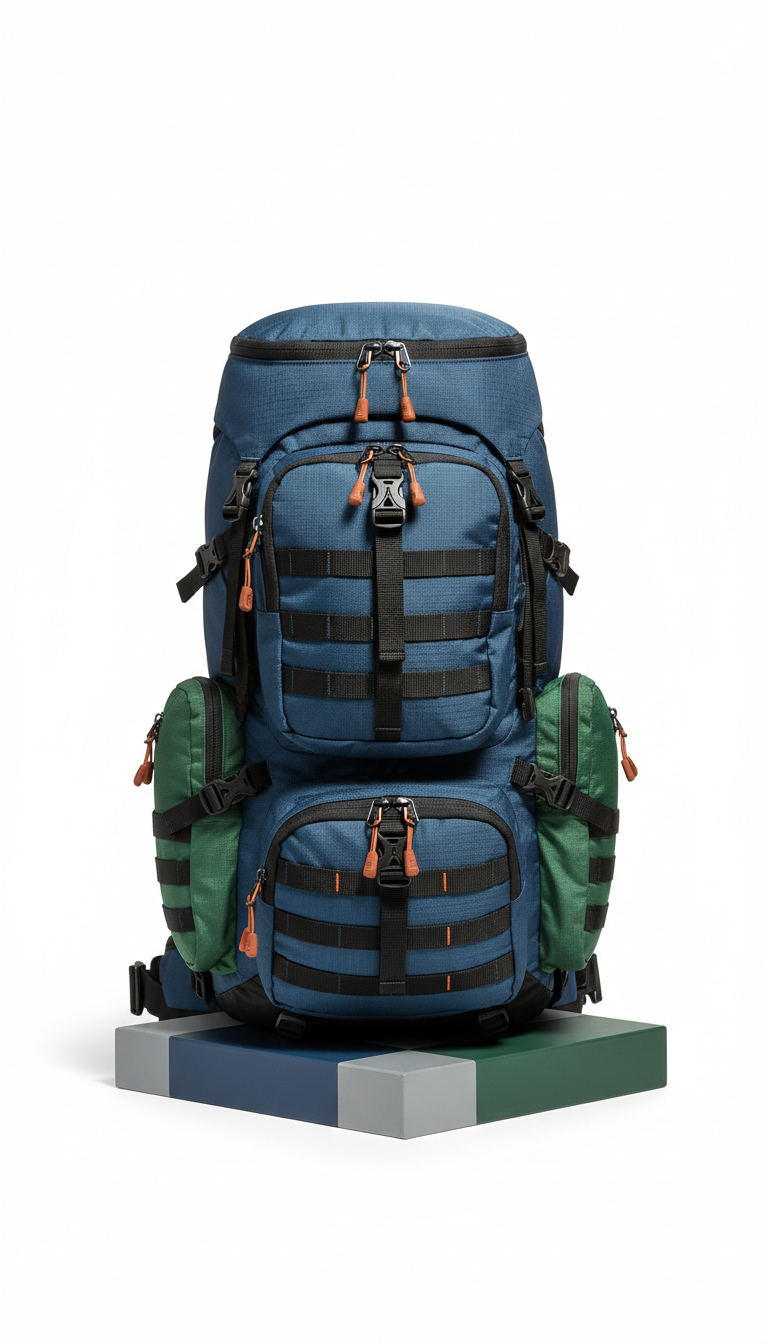 Modular Summit Blue Hiking Backpack