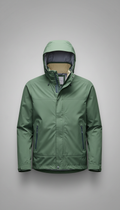 Mist green technical rain jacket