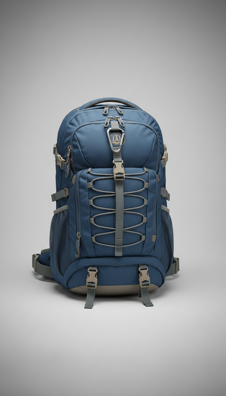 Twilight blue modular hiking backpack